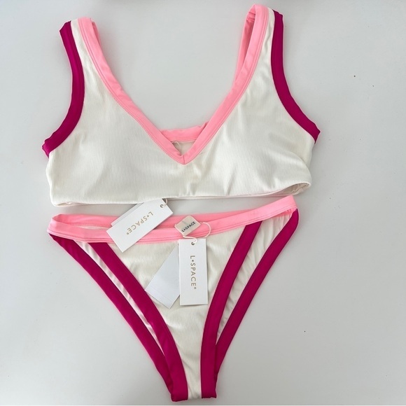 NEW L*Space Vacay Bikini Bottom Seimsuit Swimwear Large - Picture 8 of 8